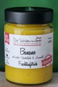 Banane mit weißer Schokolade und Lavendel